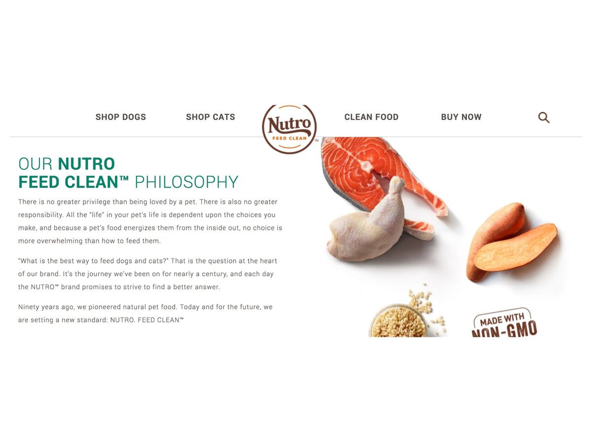 Nutro: Feed Clean™ website copy