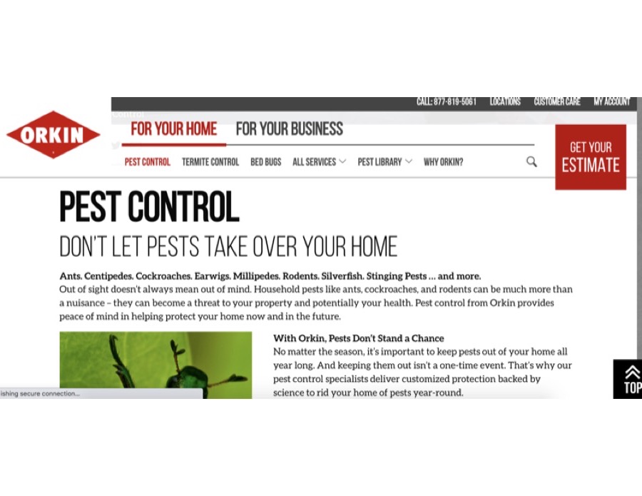 Orkin: Full website rebrand · UX copy